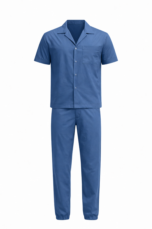 Blue Parachute Shirt Set by O,Zero