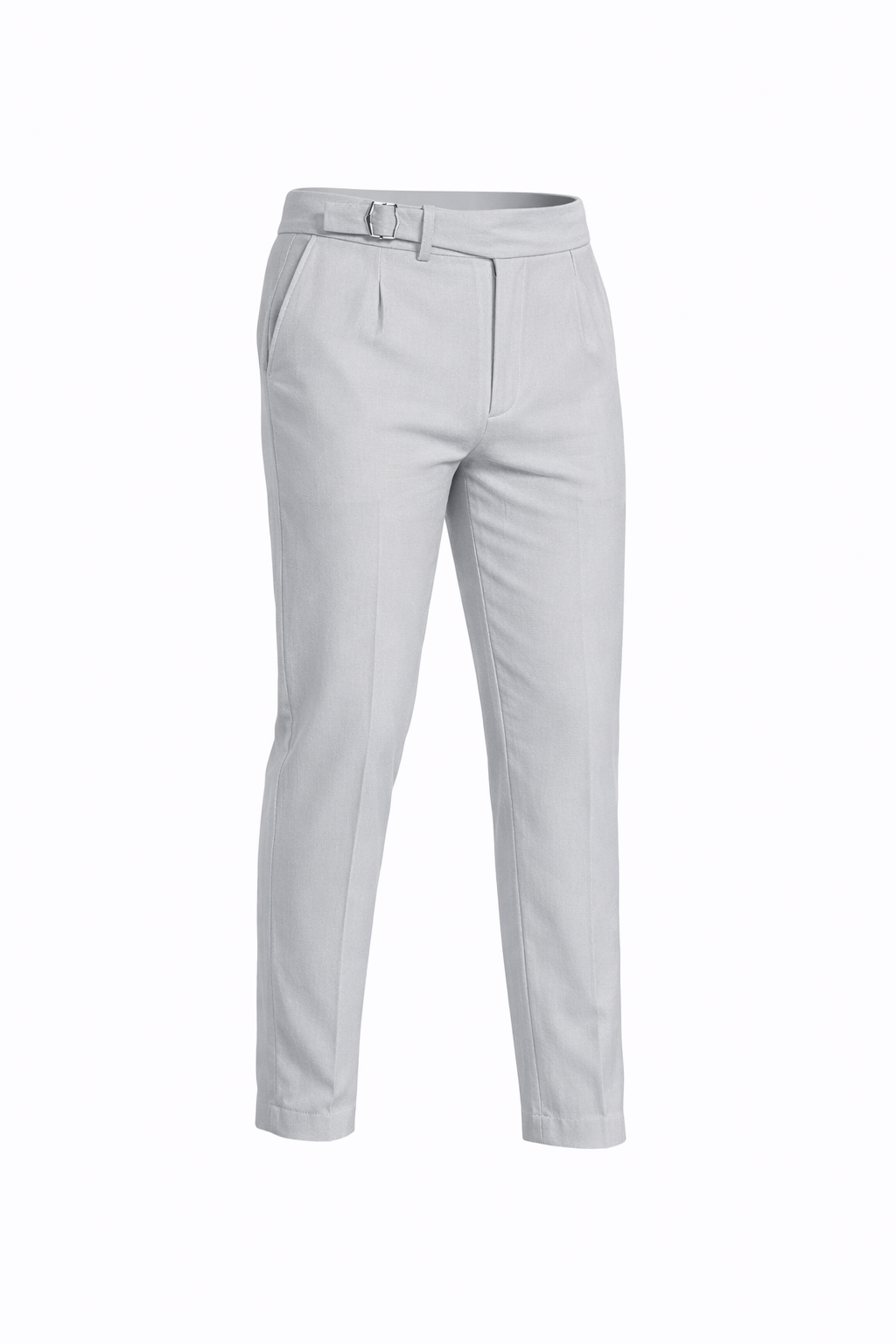 Gray High-Waist Pants by O,Zero