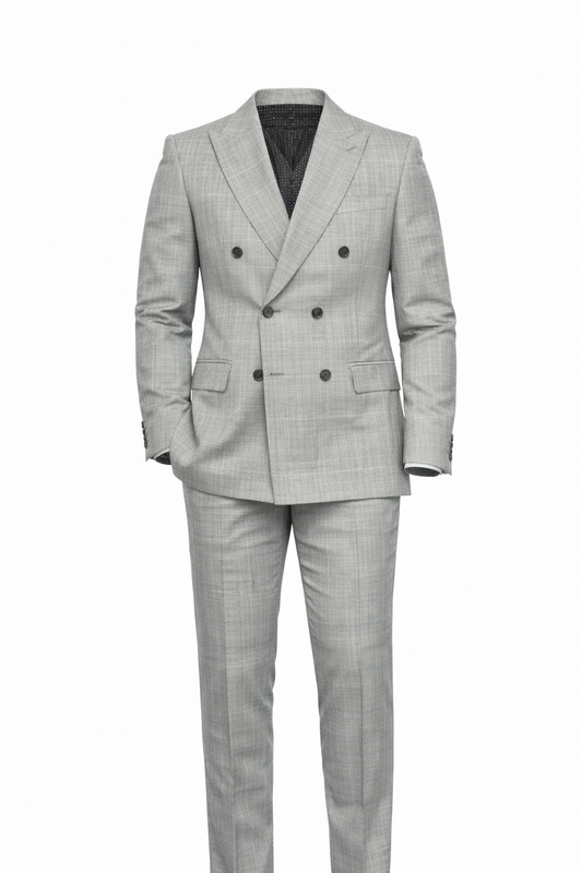 Dark Gray Collar Shawl Suit by O,Zero