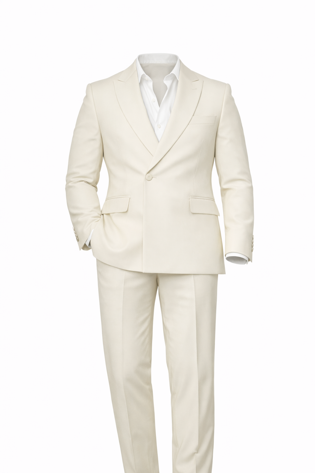 Off-White Peak Lapel Suit by O,Zero