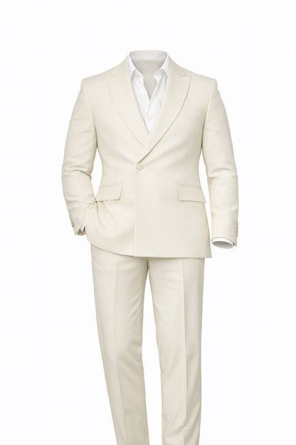 Off-White Peak Lapel Suit by O,Zero
