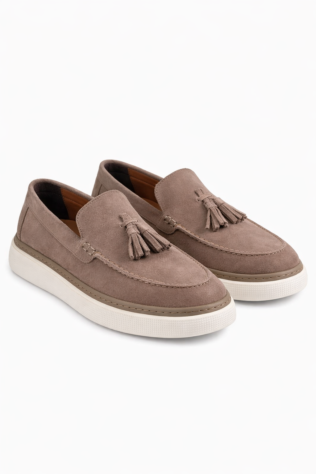 Beige/White Loafers Chamois by O,Zero