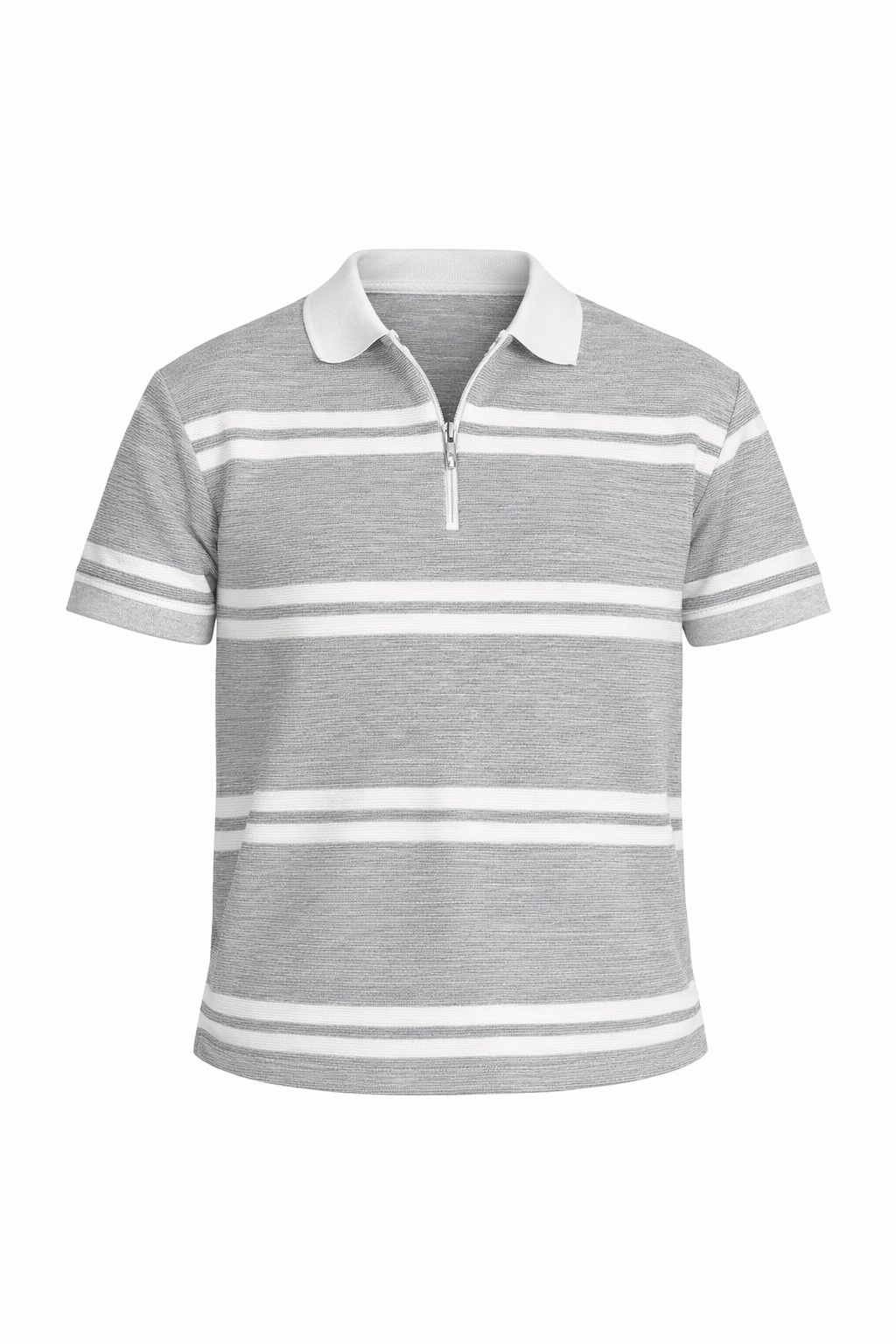 Gray/White Polo by O,Zero