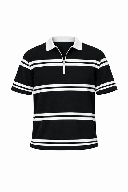 Black/White Polo by O,Zero