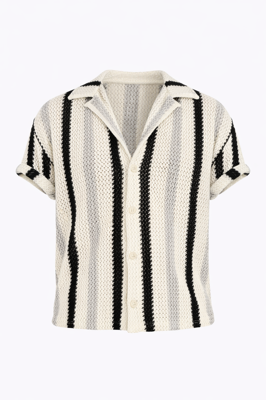 Offwhite/Black/Gray Shirt by O,Zero