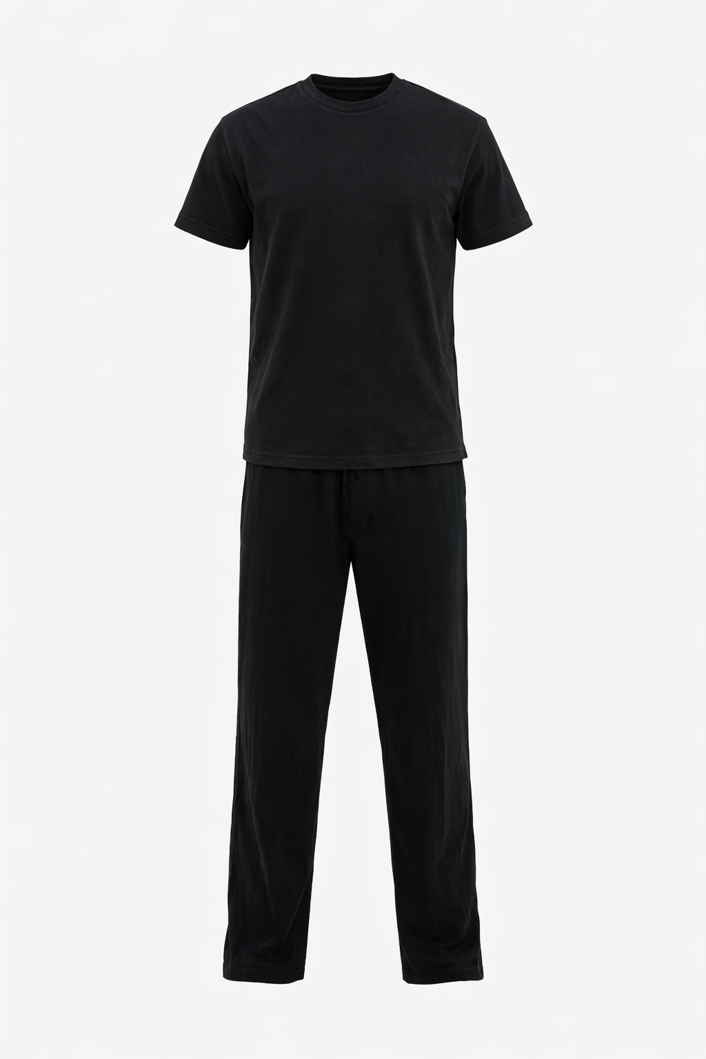 Black Round Neck Set by O,Zero