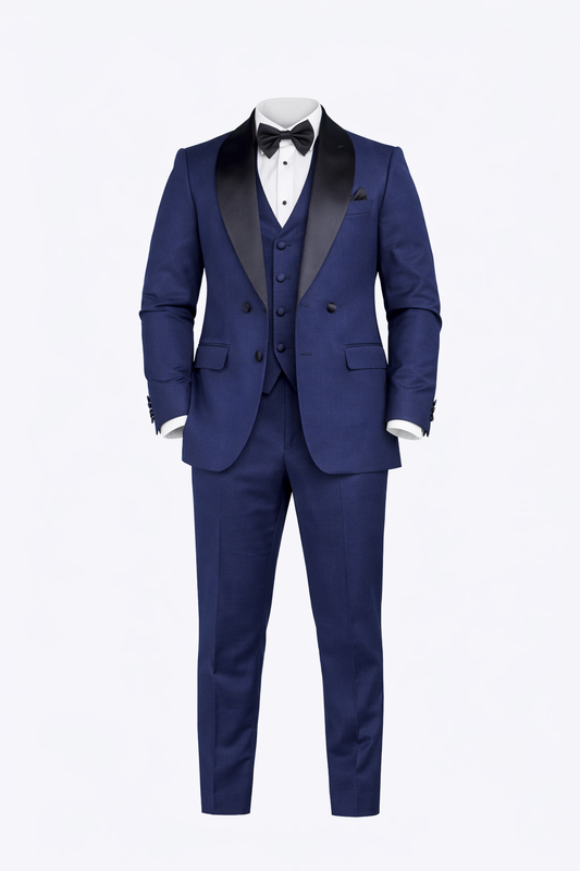 Indigo Tuxedo Shawl Collar Suit by O,Zero