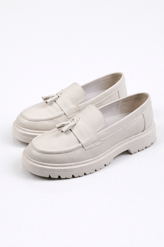 Full White Leather Shoes by O,Zero