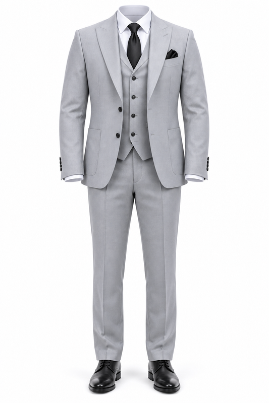 Elegant Gray Three-Piece Suit by O,Zero