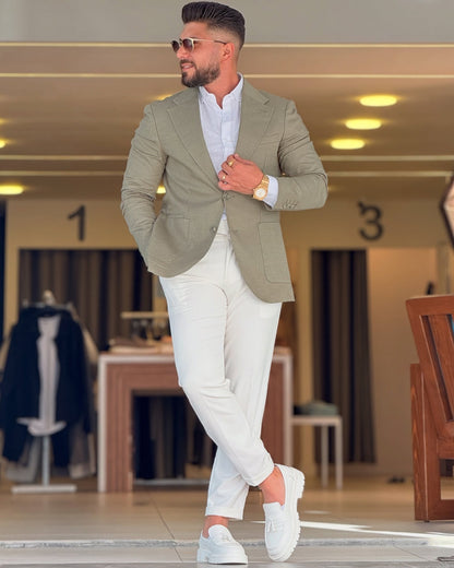 Mint Notch Lapel Blazer