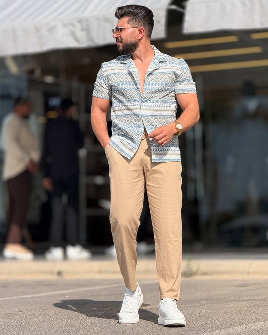 Baby Blue and White Shirt