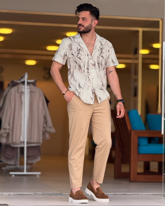 Floral Brown/Beige Shirt