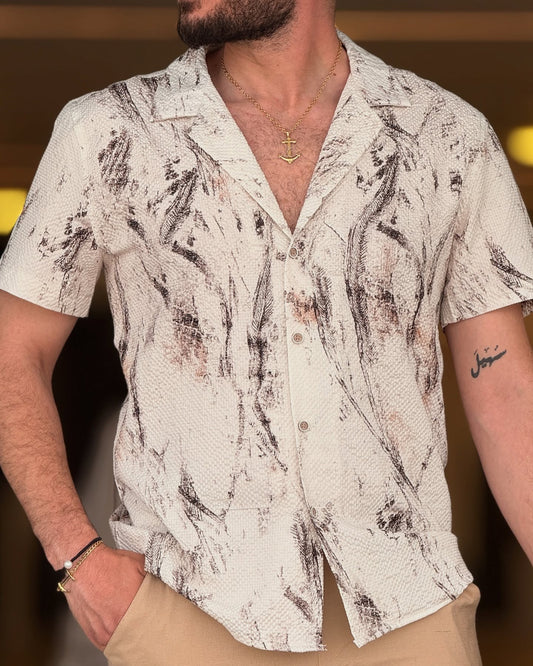 Off-White/Brown Shirt
