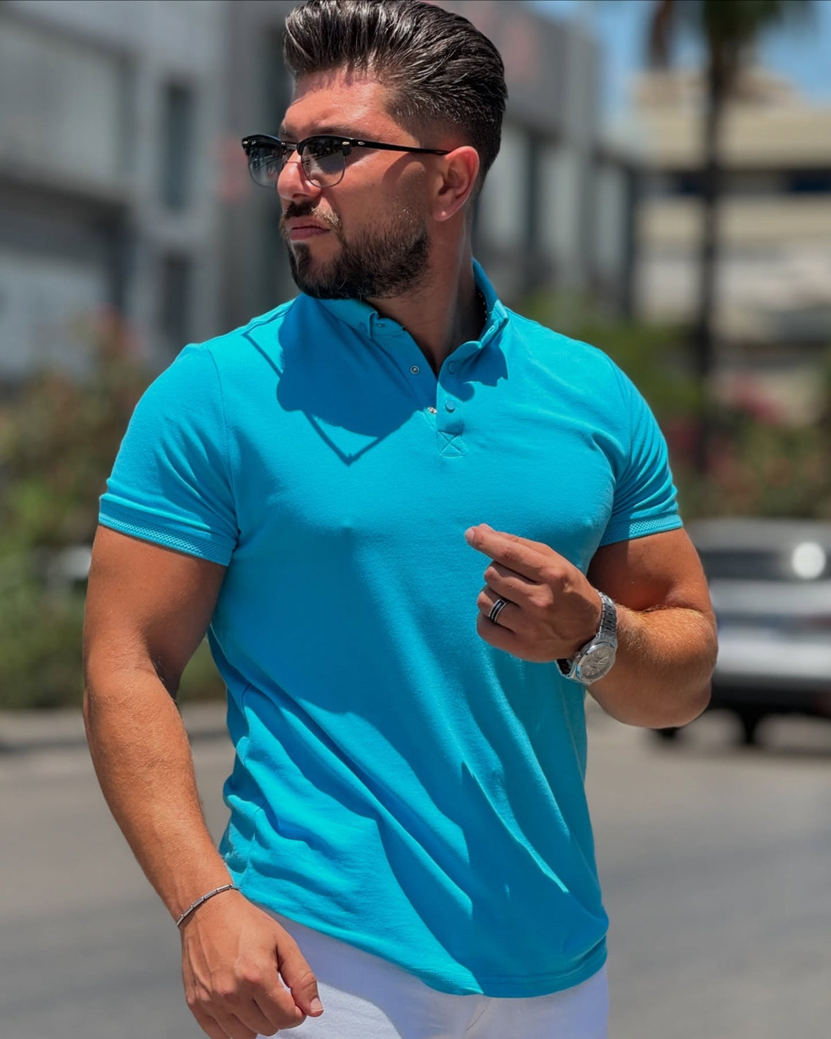 Bright Blue Polo