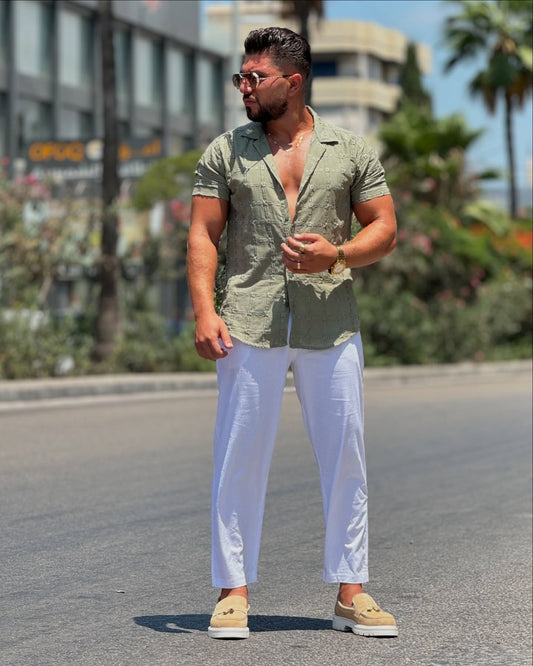 Light Green Half Sleeve Shirt — Style 02