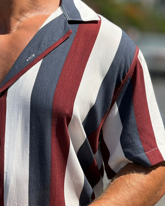 Striped Shirt With Red, White and Blue