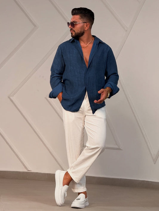 Navy Blue Shirt — Style 01