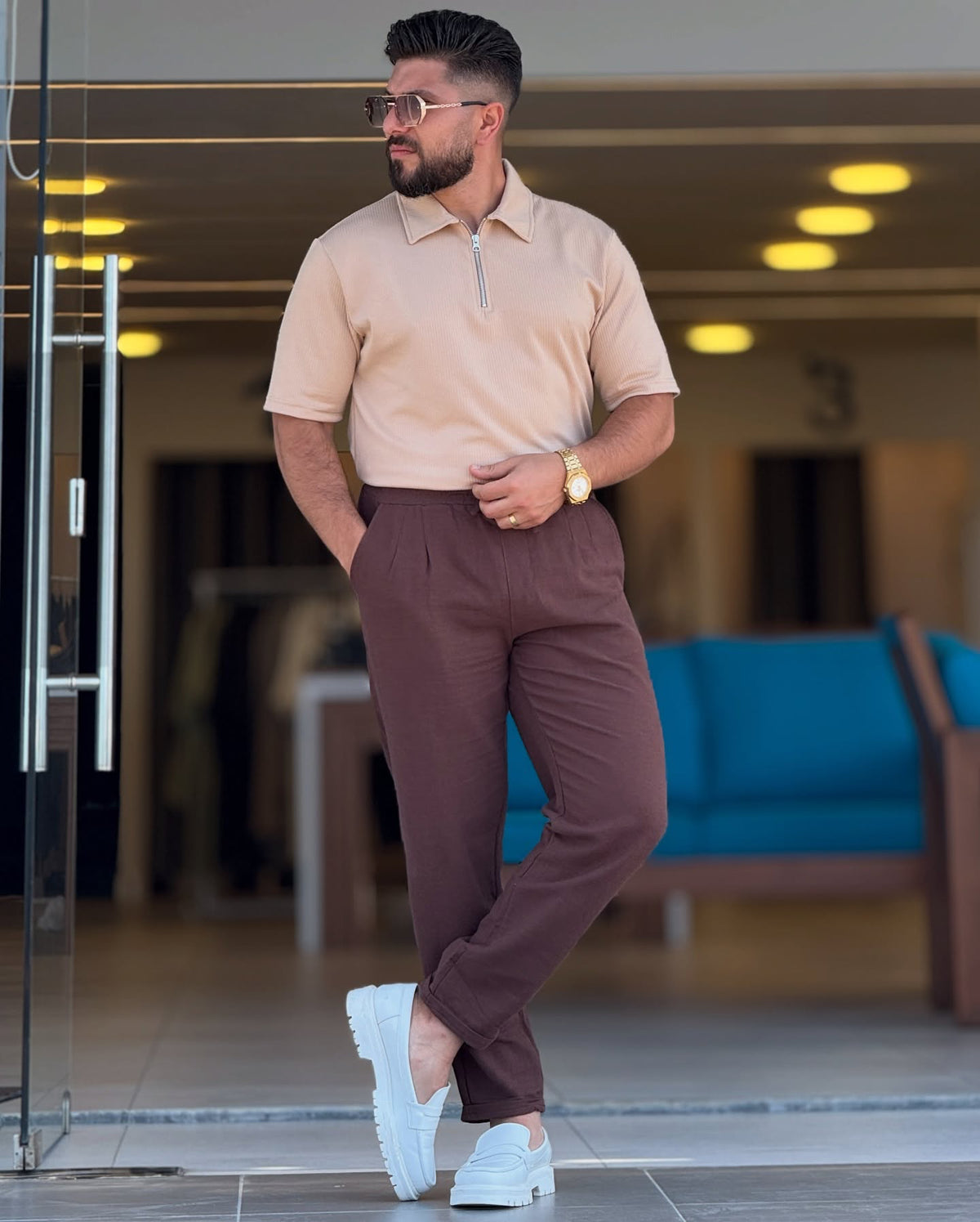 Beige Polo — Style 01
