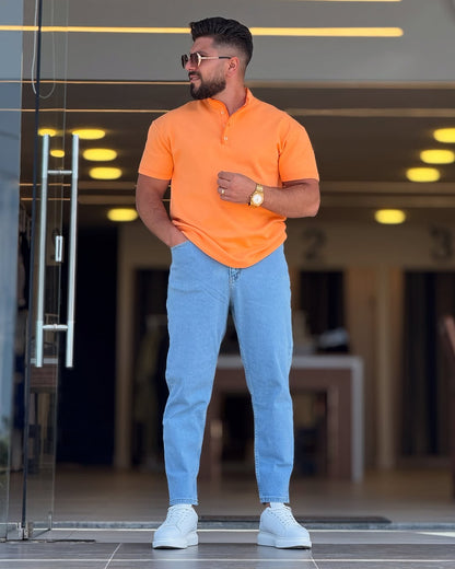 Orange Round Neck T-Shirt