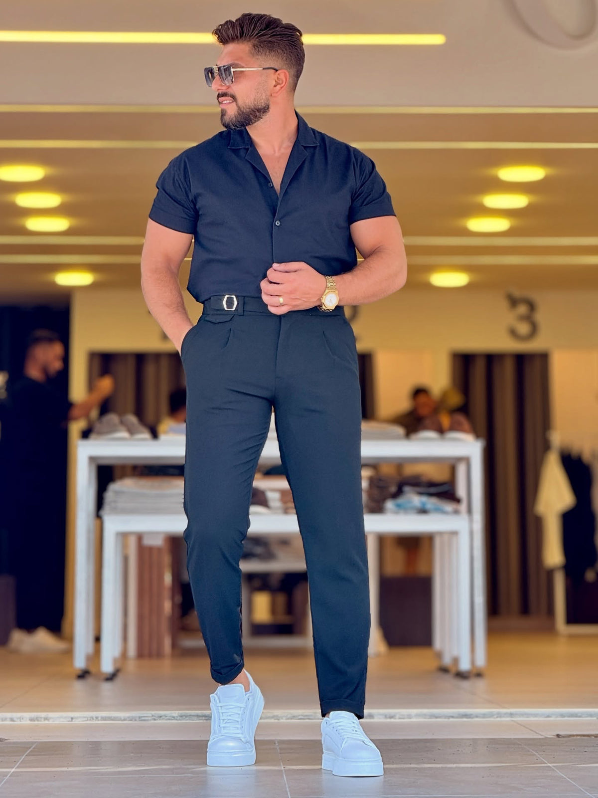 Black Half Sleeve Shirt