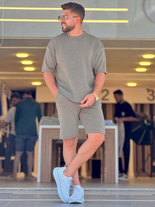 T-Shirt and Short Grey Set