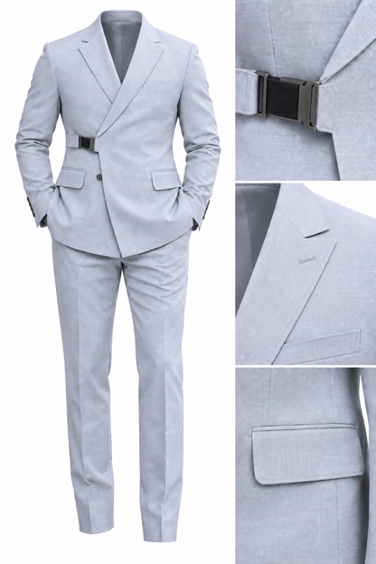 Grey Notch Lapel Suit