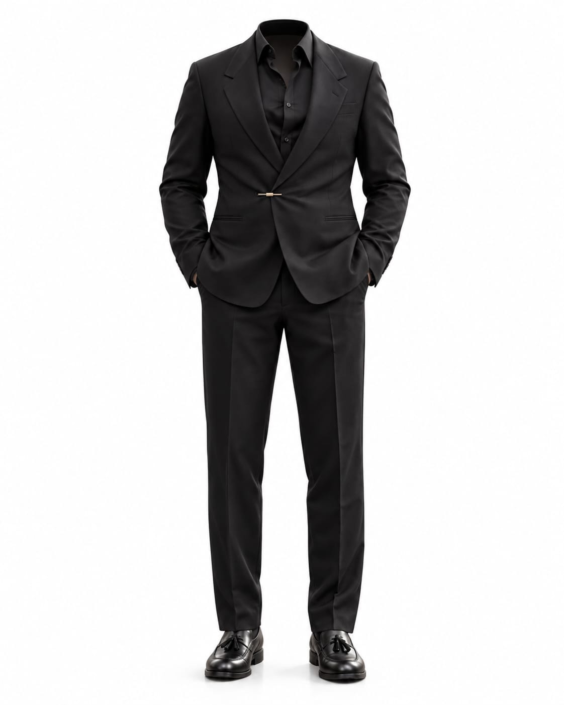 Black Notch Down Suit by O,Zero