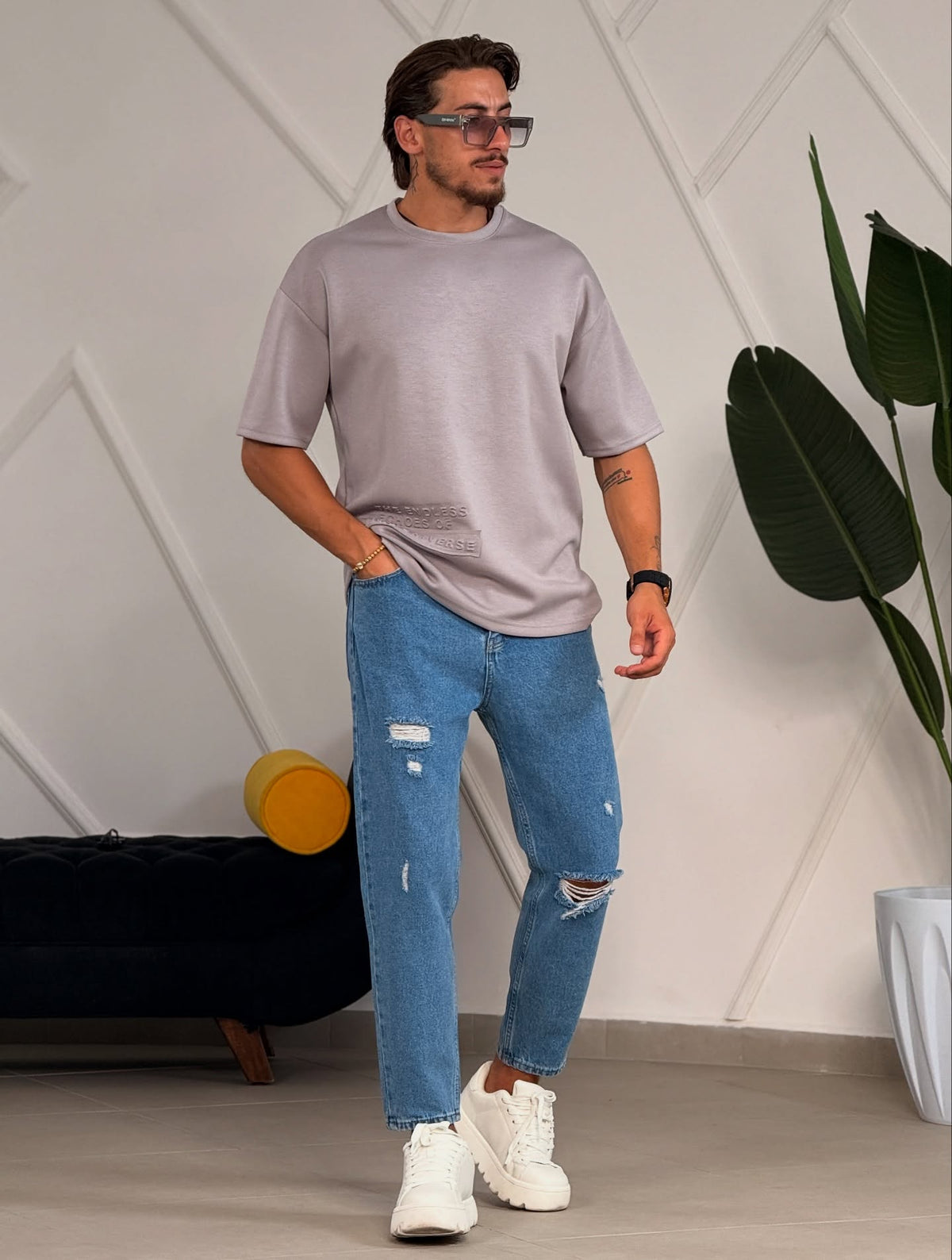 Gray Oversized T-Shirt