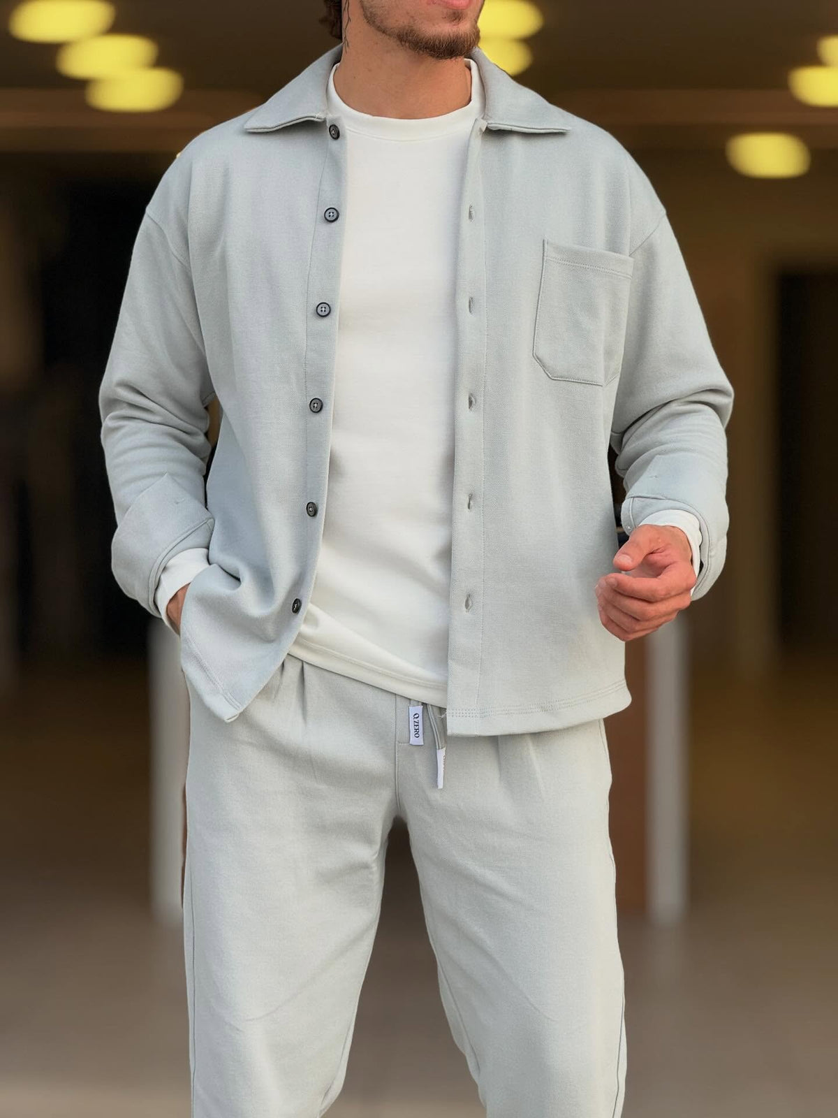 Grey Shirt Set — Style 03