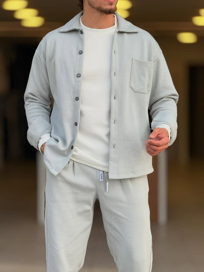 Grey Shirt Set — Style 03