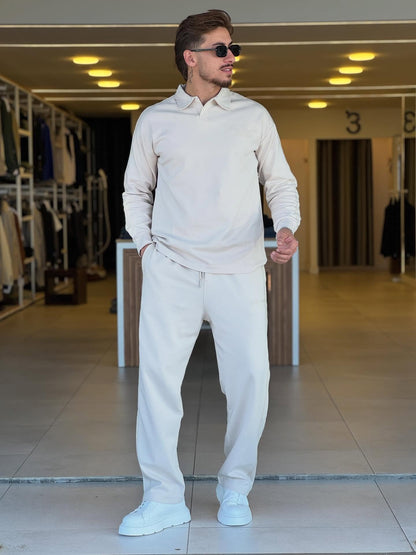 Beige Polo Set — Style 02