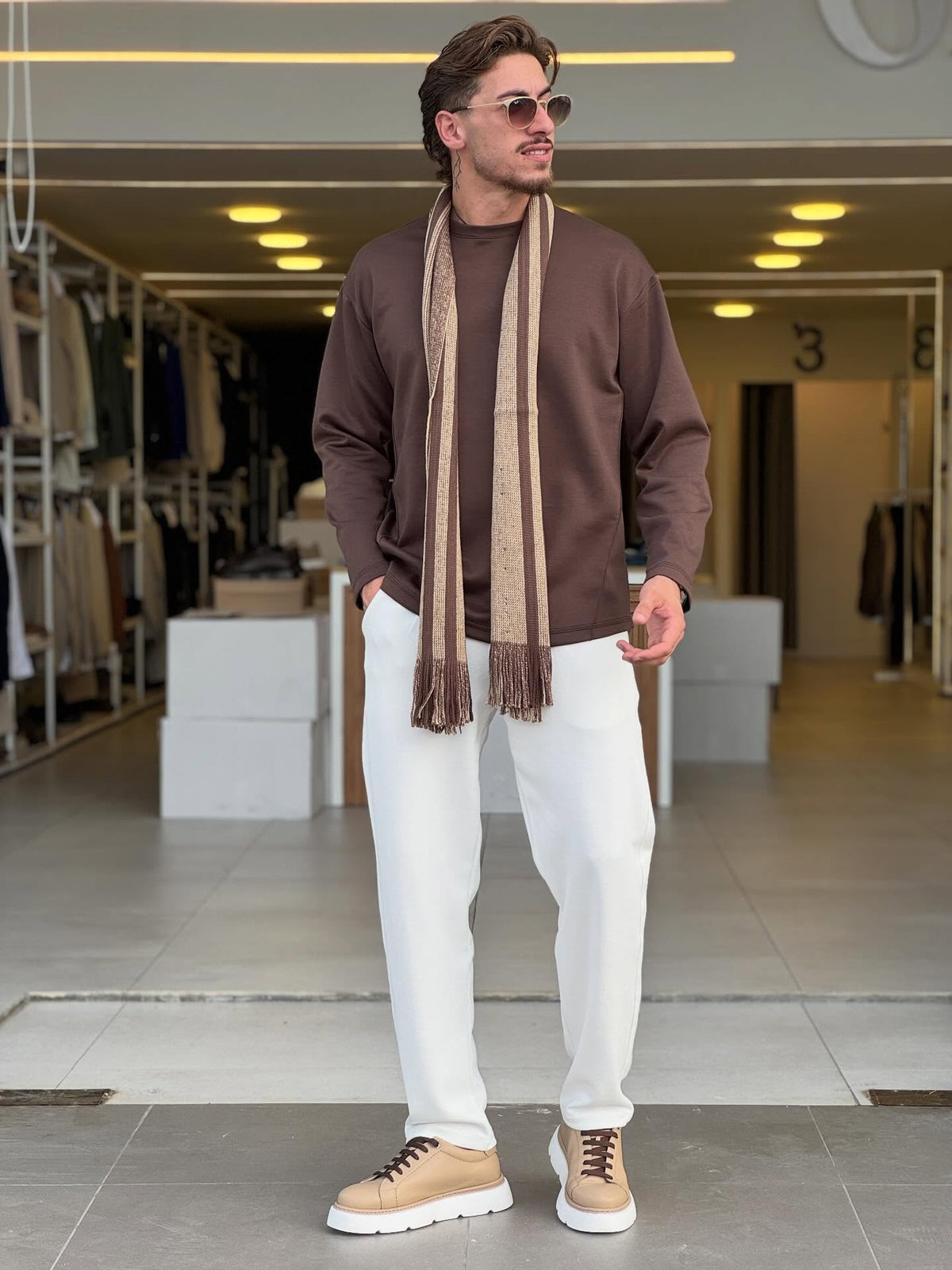 O,Zero Brand Brown Top