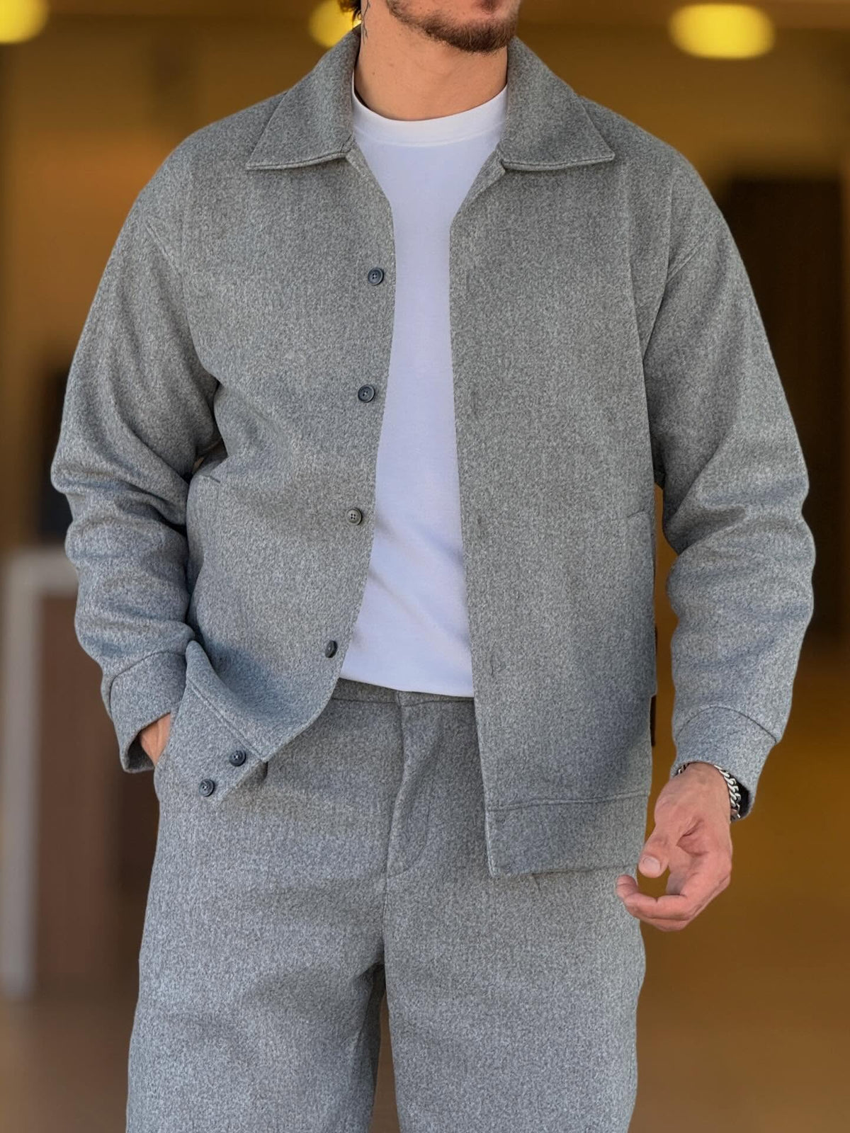 Grey Shirt Set — Style 01