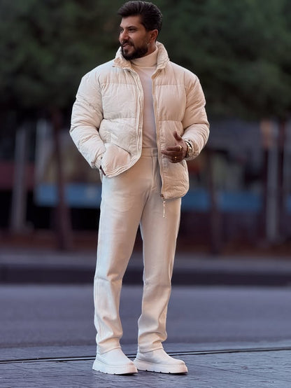Beige Puffer Jacket