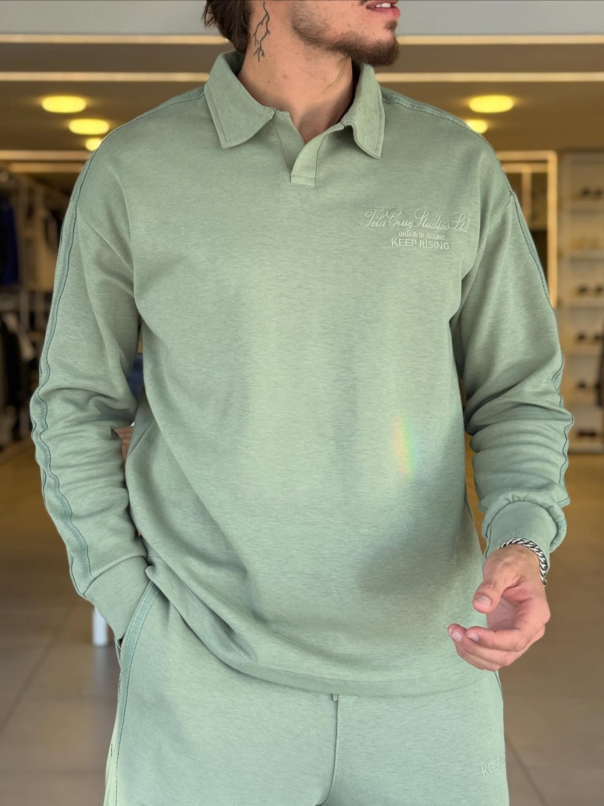 Olive Green Polo Set