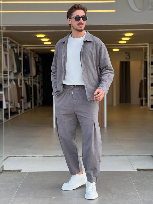 Grey Shirt Set — Style 02