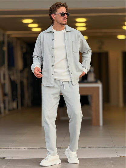 Grey Shirt Set — Style 03