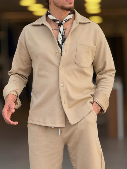 Beige Shirt Set — Style 03
